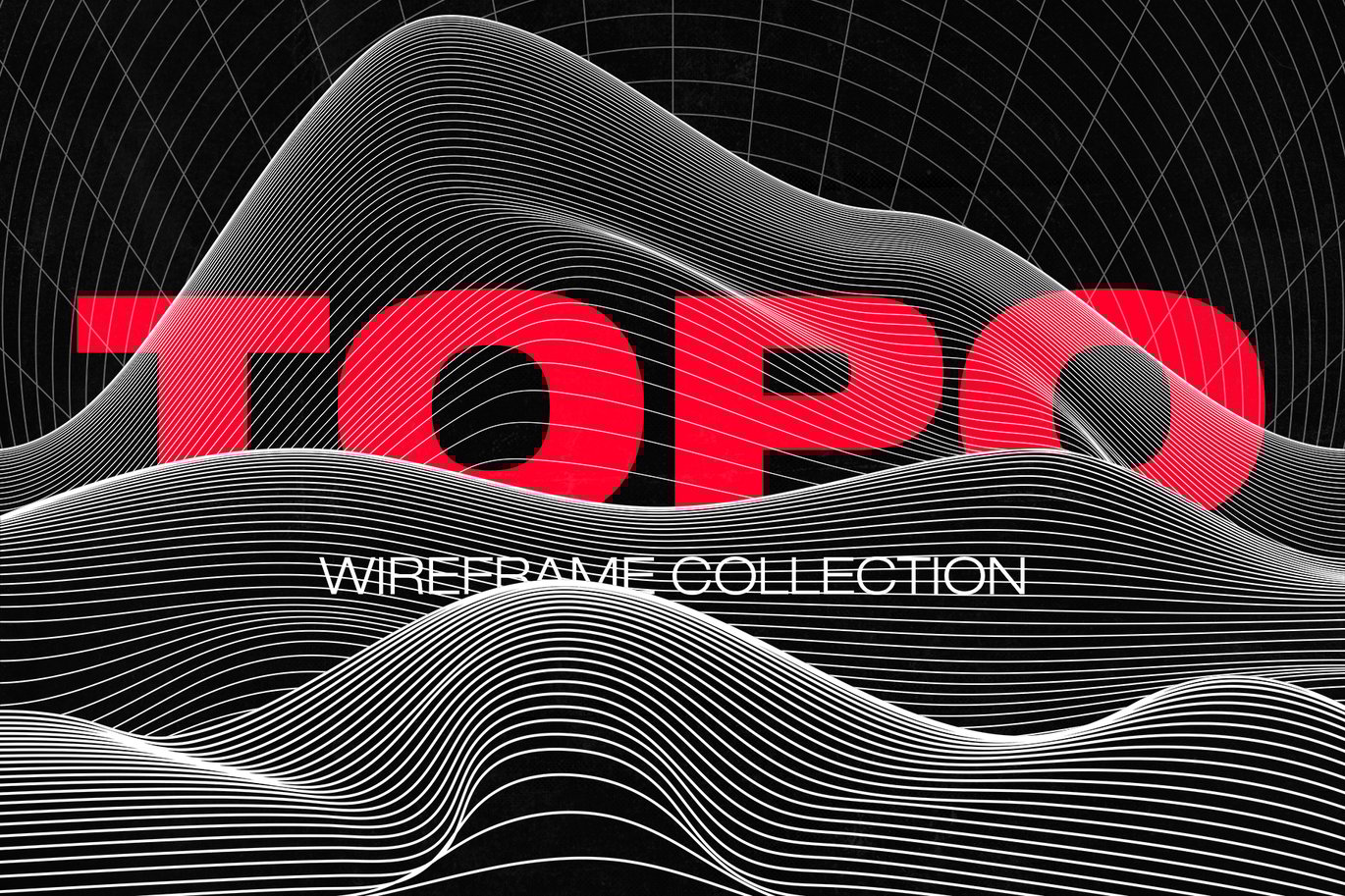 Wireframe Topo Elements Vectors（429836）